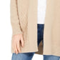 Charter Club Women's Patchwork Cardigan Beige Size Petite Medium