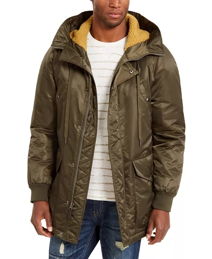 American Rag Men's Newton Hooded Parka Jacket Green Size X-Large