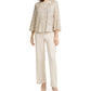 Alfani Women's Snake Embossed Wide Leg Pants Beige Size 6 Petite