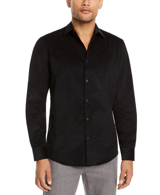 Alfani Men's Classic Fit Corduroy Shirt Black Size XX-Large