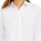 Charter Club Women's Faux Pearl Shirt White Size X-Large