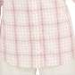 Charter Club Women's Cotton Plaid Shirt Pink Size X-Small
