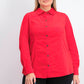 Charter Club Women's Cotton Corduroy Shirt Red Size 2X