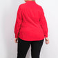 Charter Club Women's Cotton Corduroy Shirt Red Size 2X