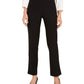 JM Women's Collection Jacquard Straight-Leg Pull-On Pants Black Size Extra Small