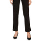 JM Women's Collection Jacquard Straight-Leg Pull-On Pants Black Size Extra Small