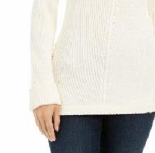 Charter Club Women's Beige Printed Long Sleeve V Neck Blouse Natural Size Petite Small