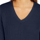 Charter Club Women's V-Neck Sweater Blue Size Medium