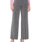 JM Collection Women's Metallic Textured Pull On Pants Black Size Large