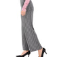 JM Collection Women's Metallic Textured Pull On Pants Black Size Large