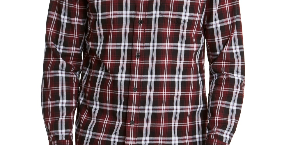 American Rag Men's Gabe Plaid Shirt Red Size X-Large