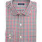 Club Room Men's Dress Shirt Green Holiday Gingham Check Red Size 17.5X32X33