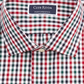 Club Room Men's Dress Shirt Green Holiday Gingham Check Red Size 17.5X32X33