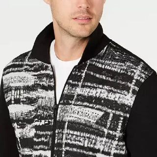 Alfani Men's Gray Matters Full-Zip Jacket Black Size X-Large