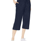 Karen Scott Women's Knit Capri Pants Navy Size Small