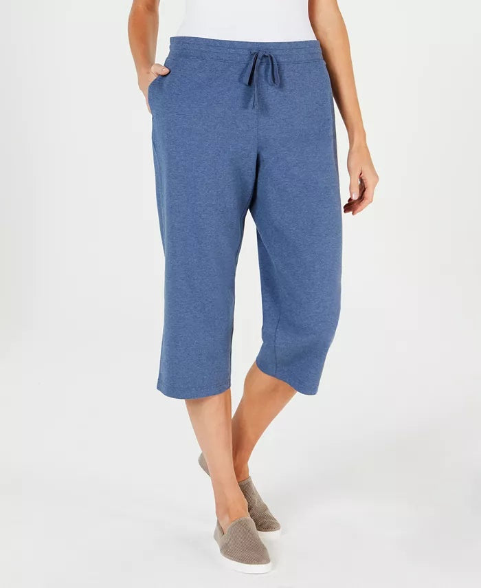 Karen Scott Women's Knit Capri Pants Blue Size X-Small