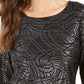 JM Collection Stud Trim Matte Foil Top Black Size Medium
