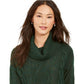 Charter Club Women's Embellished Long Sleeve Off Shoulder Sweater Dark Green Size XX-Large
