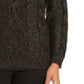 Charter Club Women's Black Glitter Long Sleeve Turtle Neck Sweater Black Size Petite Medium