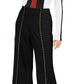 INC International Concepts Women's Petite Studded Crepe Wide-Leg Pants Black Size Petite Large