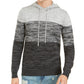 American Rag Men's Sweater Colorblock Space Dye Knit Hoodie Gray Size XX-Large