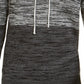 American Rag Men's Sweater Colorblock Space Dye Knit Hoodie Gray Size XX-Large