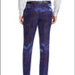 INC International Concepts Men's Slim Fit Iridescent Plaid Pants Purple Size 34X30