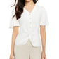 Alfani Women's Flutter Sleeve Top White Size Small