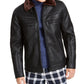 INC International Concepts Men's Julien Faux Leather Jacket Black Size X-Large