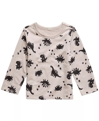 First Impressions Baby Boy's Dinosaur-Print T-Shirt Brown Size 24 Months