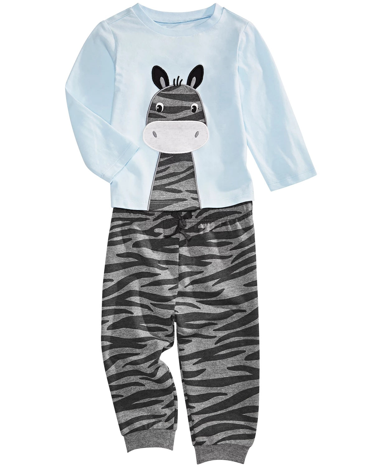 First Impressions Baby Boy's Zebra Print Cotton T-Shirt  Blue Size 3-6 Months