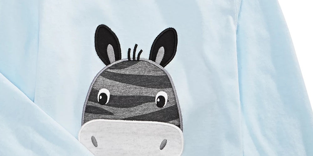 First Impressions Baby Boy's Zebra Print Cotton T-Shirt  Blue Size 3-6 Months