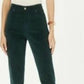 Charter Club Women's Lexington Corduroy Tummy Control Pants Green Size 12