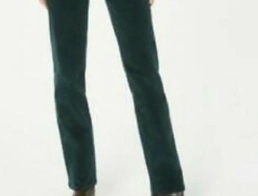 Charter Club Women's Lexington Corduroy Tummy Control Pants Green Size 12