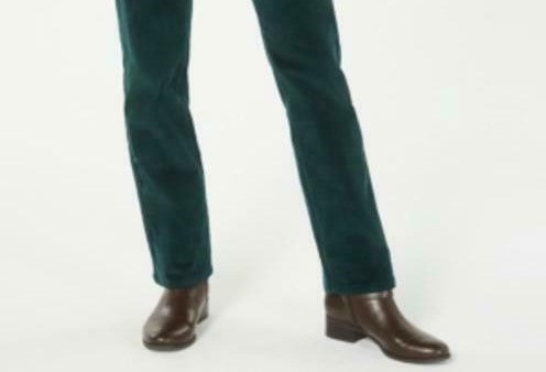 Charter Club Women's Lexington Corduroy Tummy Control Pants Green Size 8