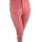 Charter Club Women's Lexington Corduroy Tummy Control Pants Pink Size 8