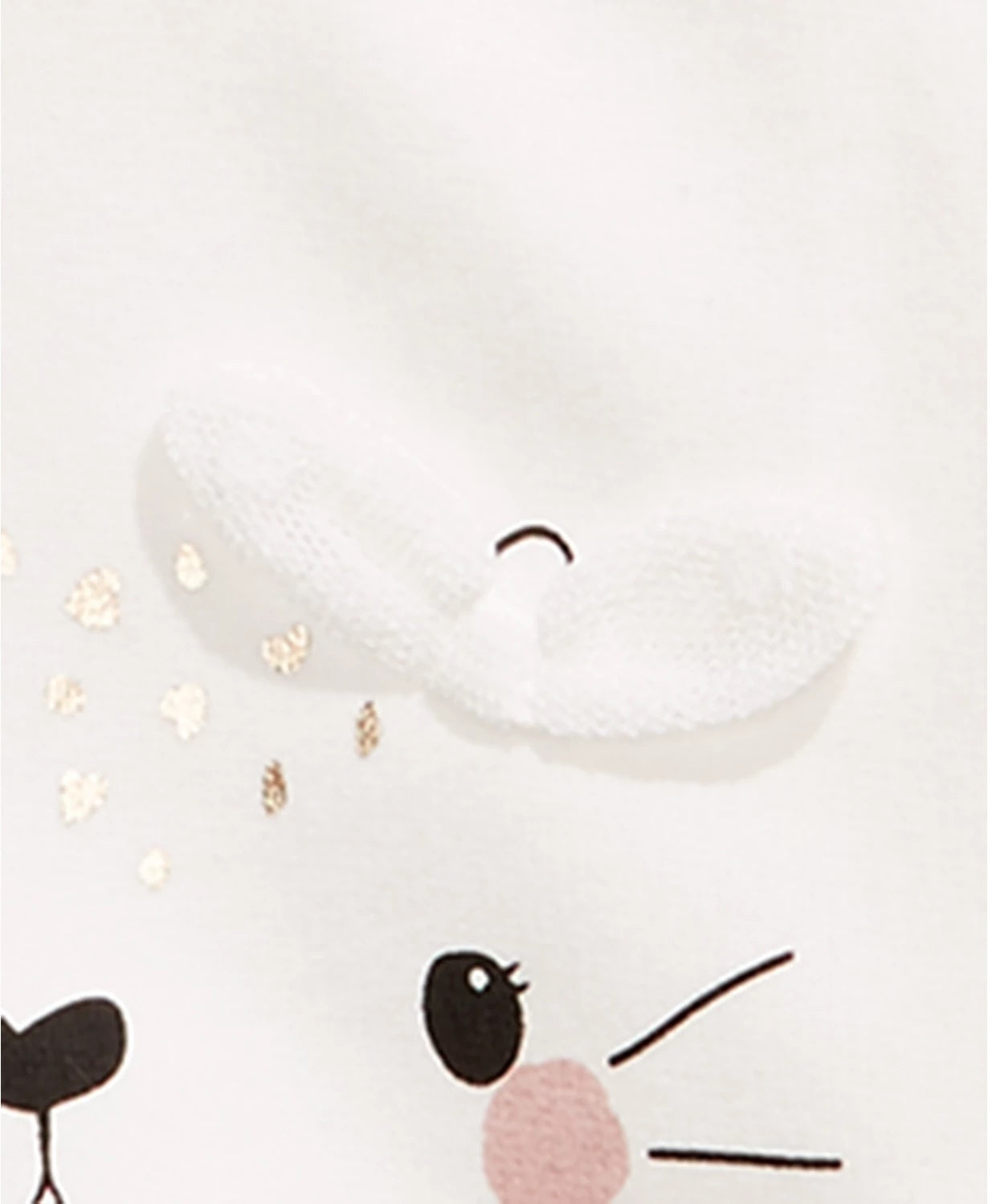 First Impressions Baby Girls Cotton Animal Face Sweatshirt White Size 6-9M