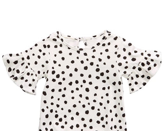 First Impressions Baby Girls Cheetah-Print Bell-Sleeve Cotton Bodysuit White Size 24M