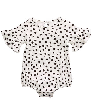 First Impressions Baby Girls Cheetah-Print Bell-Sleeve Cotton Bodysuit White Size 3-6M