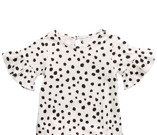 First Impressions Baby Girls Cheetah-Print Bell-Sleeve Cotton Bodysuit White Size 3-6M