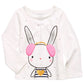 First Impressions Baby Girls Bunny-Print T-Shirt With Faux-Sherpa Trim White Size 18M