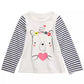 First Impressions Toddler Girl's Cotton Striped Bear T-Shirt White Size 3T