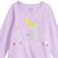 First Impressions Toddler Girl's Long Sleeve Elephant T-Shirt Purple Size 3T