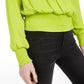 Bar III Women's Smocked Surplice Top Green Size Small