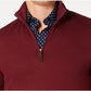 Tasso Elba Men's 1/4 Zip Sweater Wine Size X-Large