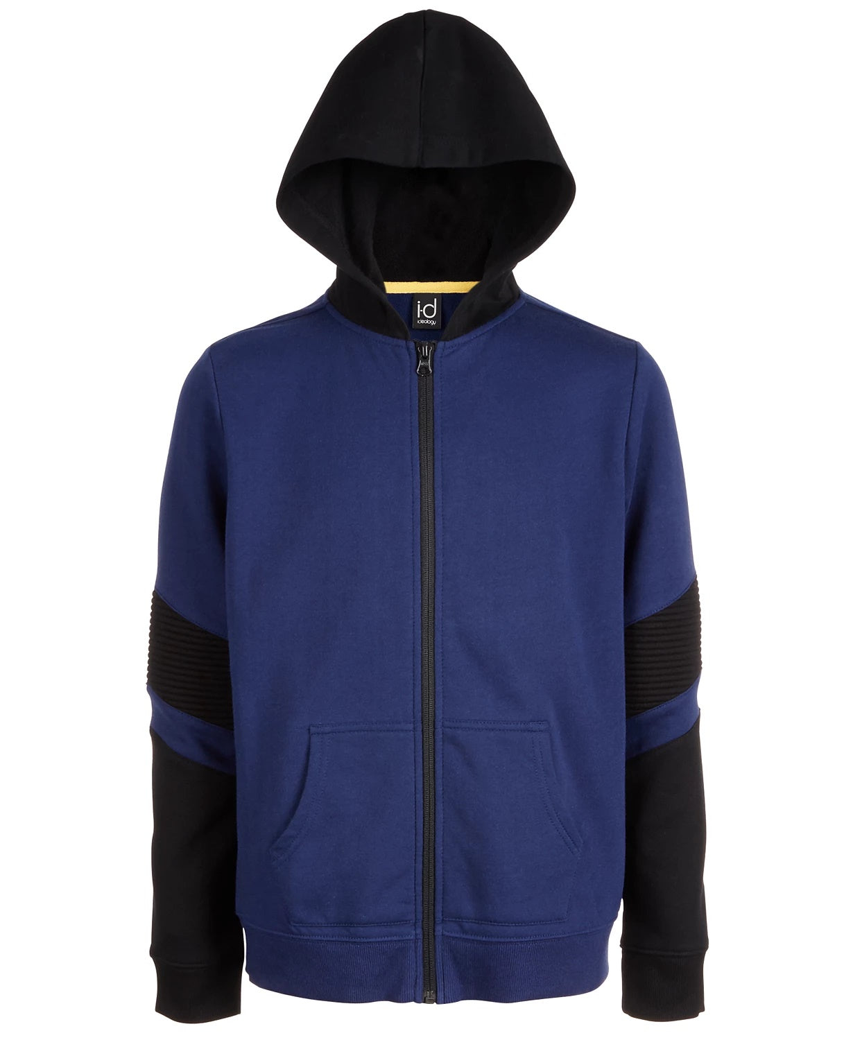Ideology Big Boys Colorblocked Zip-Up Hoodie Dark Blue Size Small