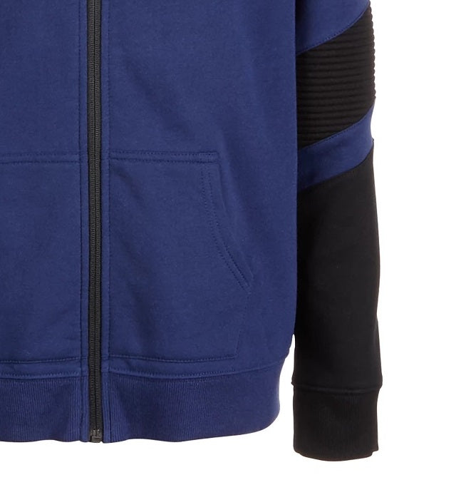 Ideology Big Boys Colorblocked Zip-Up Hoodie Dark Blue Size Small
