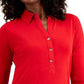 Charter Club Women's Knit Polo Shirt Red Size X-Small