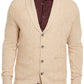 Tasso Elba Men's Cashmere Button Cardigan  Brown Size Large