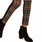 INC International Concepts Women's Plaid-Front Skinny Pants Black Size 2